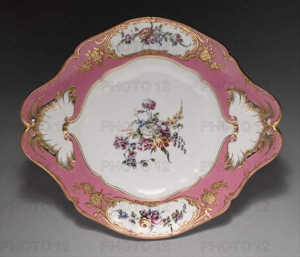 Platter, 1757. Sèvres Porcelain Manufactory (French, est. 1740). Soft-paste porcelainwith enamel and gilt; overall: 34.3 x 40.7 cm (13 1/2 x 16 in.).