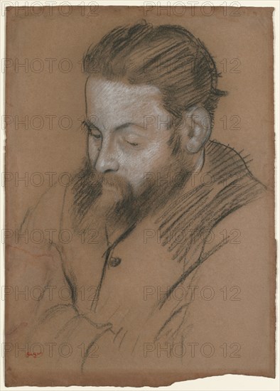 Diego Martelli, 1879. Edgar Degas (French, 1834-1917). Charcoal and white chalk; sheet: 44 x 31.3 cm (17 5/16 x 12 5/16 in.).