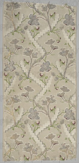 Silk Fragment, 1725-1774. France or Spain, 18th century. Plain cloth, brocaded; silk and metal; average: 119.4 x 55.6 cm (47 x 21 7/8 in.).