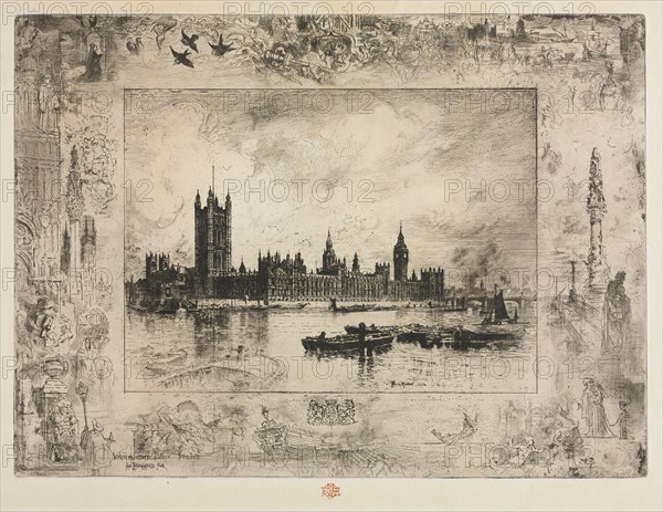 Westminster Place, 1884. Félix Hilaire Buhot (French, 1847-1898). Etching, drypoint, aquatint, and roulette; sheet: 35.2 x 46.3 cm (13 7/8 x 18 1/4 in.); platemark: 29.2 x 39.8 cm (11 1/2 x 15 11/16 in.)