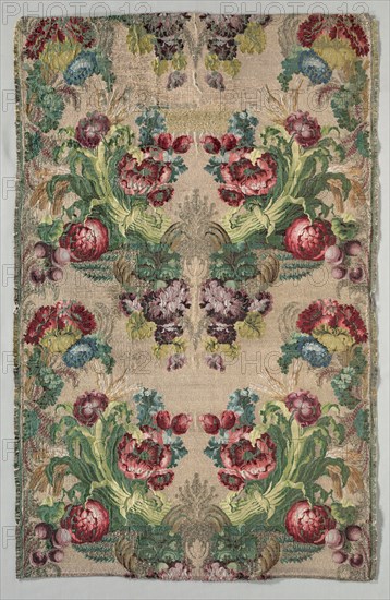 Lengths of Textile, 1700s. Italy, 18th century. Brocade; silk and metal; average: 83.3 x 53.7 cm (32 13/16 x 21 1/8 in.)