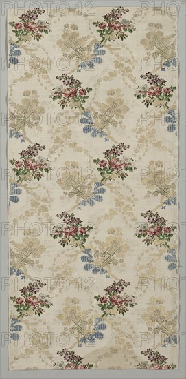 Length of Textile, 1723-1774. France, 18th century, period of Louis XV (1723-1774). Plain cloth, brocaded; silk and metal; overall: 117.5 x 54.8 cm (46 1/4 x 21 9/16 in.)