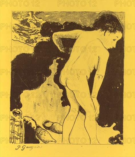 Volpini Suite:  Breton Bathers (Baigneuses Bretonnes), 1889. Paul Gauguin (French, 1848-1903). Zincograph; sheet: 50 x 65 cm (19 11/16 x 25 9/16 in.)