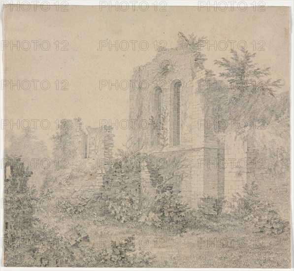 Ruins of an Abbey. Charles Norris (British, 1779-1858). Graphite; sheet: 17.1 x 18.7 cm (6 3/4 x 7 3/8 in.).