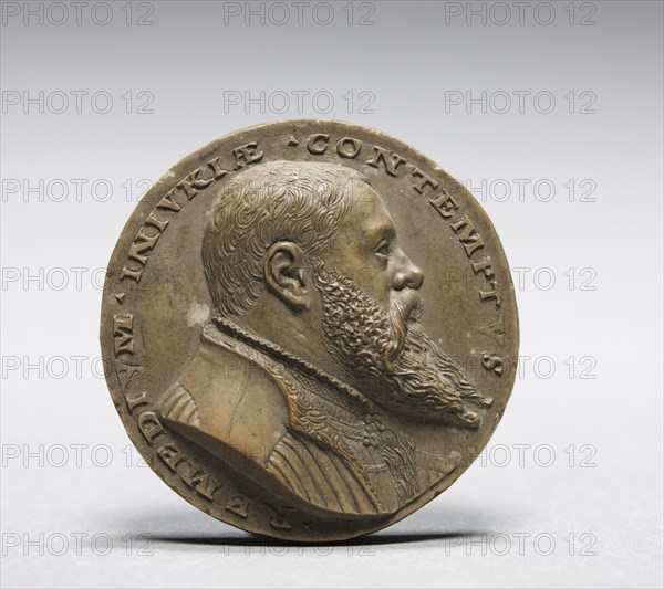 Model for the Obverse of the Medal of Son of Martin III Geuder, c. 1535-1540. Matthes Gebel (German, c. 1500-1574). Solnhofen limestone; diameter: 3.7 cm (1 7/16 in.).