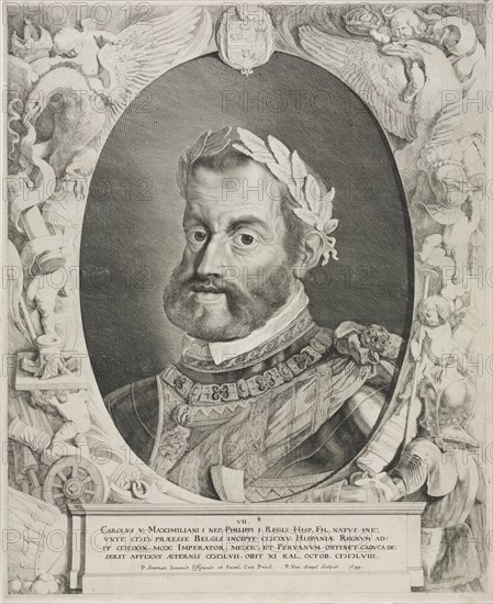 Portrait of Emperor Charles V, 1644. Pieter van Sompel (Flemish, c. 1600-aft.1644), after Pieter Claesz. Soutman (Dutch, 1657). Engraving