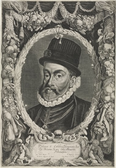 Portrait of Philip II, King of Spain, 1644. Jonas Suyderhoef (Dutch, c. 1613-1686). Engraving