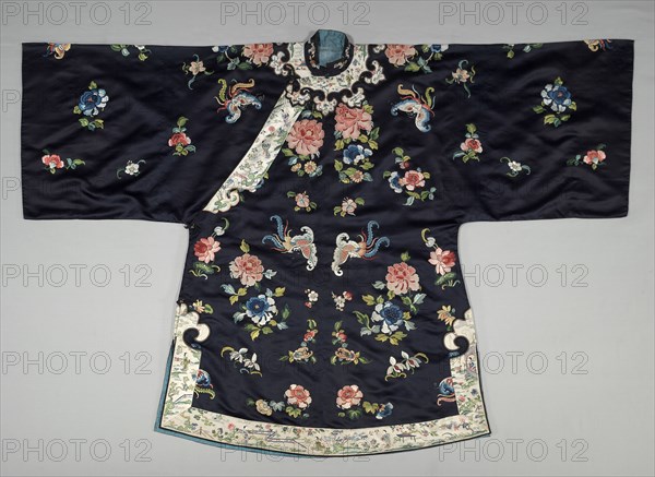 han Woman's Jacket, late 1800s with additions from 1950s-1960s. China, late 19th century. Embroidery, silk; overall: 117.2 x 168.8 cm (46 1/8 x 66 7/16 in.)