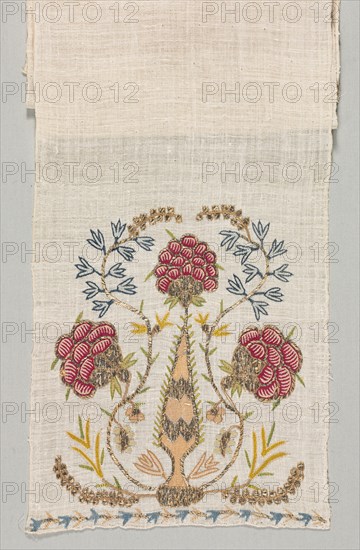 Embroidered Sash (Uckur), 18th century. Turkey, 18th century. Embroidery: silk and silver filé on linen tabby ground; average: 200 x 26.2 cm (78 3/4 x 10 5/16 in.).