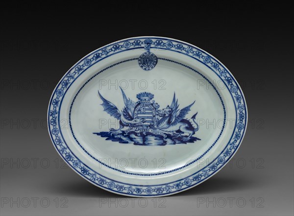 Platter, 1783. China, Chinese Export, 18th century. Porcelain; overall: 29.3 x 36.7 cm (11 9/16 x 14 7/16 in.).