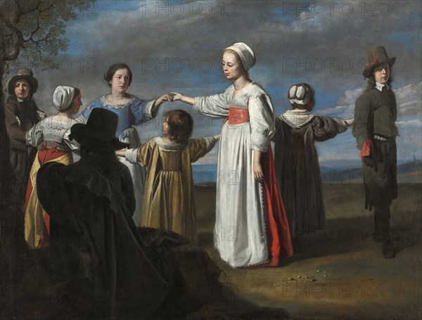 Children Dancing, c. 1650. Circle of Le Nain (French). Oil on canvas; framed: 115 x 146 x 9.5 cm (45 1/4 x 57 1/2 x 3 3/4 in.); unframed: 92 x 120.2 cm (36 1/4 x 47 5/16 in.).