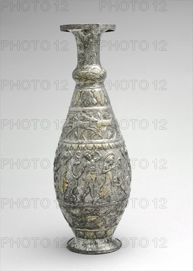 Ewer (Pitcher) with Game, Seafood, and Wine Scenes, late 300s. Byzantium, Syria?, early Byzantine period, late 4th century. Silver with traces of gilding; overall: 40 x 14.3 cm (15 3/4 x 5 5/8 in.).