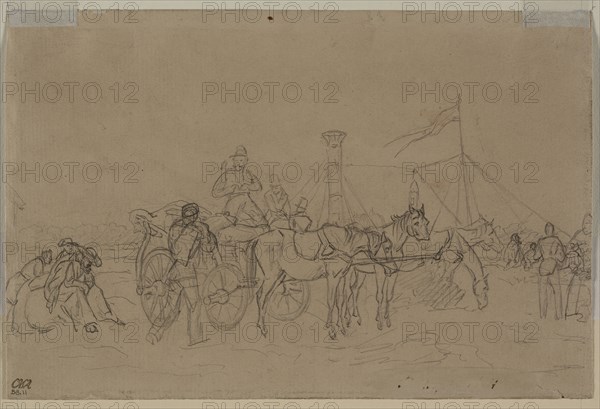 Passengers for Rhine Steamer (verso), second or third quarter 1800s. Heinrich von Mayr (German, 1806-1871). Graphite; sheet: 14.3 x 22.3 cm (5 5/8 x 8 3/4 in.).