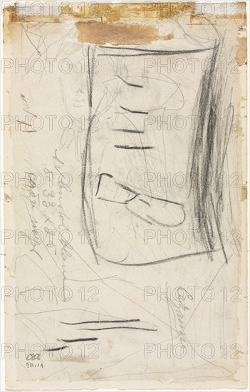 Sketch of Madame Cézanne, 1881/84. Paul Cézanne (French, 1839-1906). Graphite and black crayon; sheet: 13.3 x 21.1 cm (5 1/4 x 8 5/16 in.).