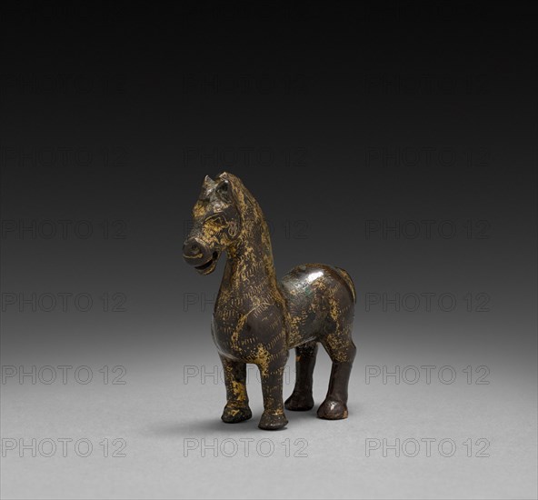 Horse, 206 BC - AD 220. China, Ordos Region, Han dynasty (202 BC-AD 220). Gilt bronze; overall: 7.8 cm (3 1/16 in.).