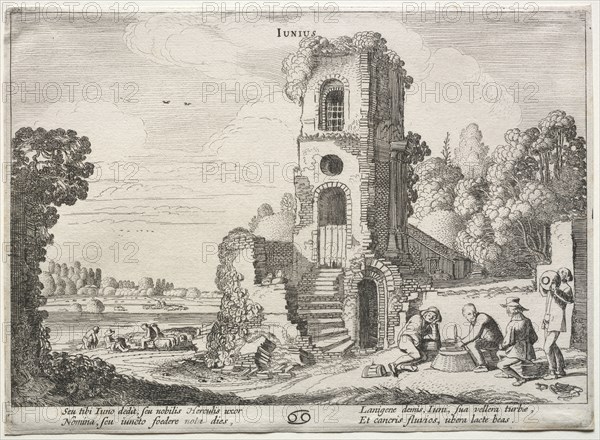 The Twelve Months: June. Jan van de Velde (Dutch, 1620-1662). Etching