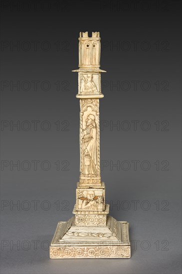Candlestick, 1800s - early 1900s. Italy, 15th century style (possibly 19th-early 20th century). Ivory; overall: 31.1 cm (12 1/4 in.)
