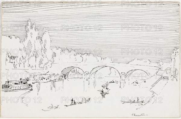 Charenton-le-Pont, ca. 1893. Joseph Pennell (American, 1857-1926). Pen and ink;