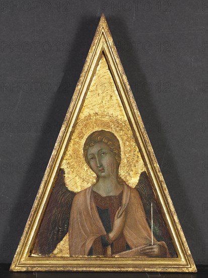 Pinnacle with Angel, c. 1340. Circle of Niccolò di Segna (Italian). Tempera and gold on wood; unframed: 30.5 x 22.7 cm (12 x 8 15/16 in.)