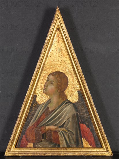 Pinnacle with Angel (pair), c. 1340. Circle of Niccolò di Segna (Italian). Tempera and gold on wood panel; unframed: 30.5 x 22.7 cm (12 x 8 15/16 in.).