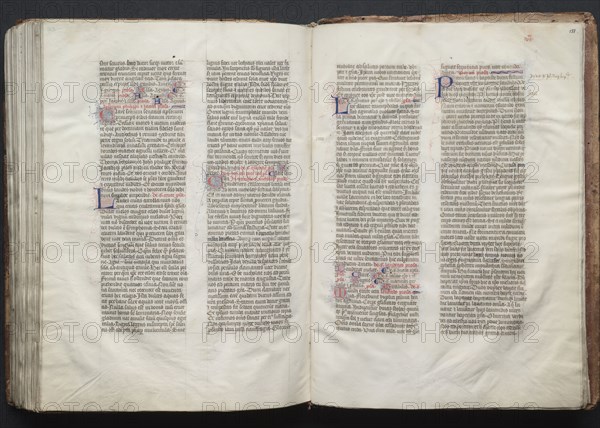 The Gotha Missal:  Fol. 151r, Text, c. 1375. And workshop Master of the Boqueteaux (French). Ink, tempera, and gold on vellum; blind-tooled leather binding; codex: 27.1 x 19.5 cm (10 11/16 x 7 11/16 in.)