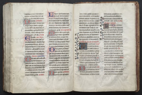 The Gotha Missal:  Fol. 161r, Text, c. 1375. And workshop Master of the Boqueteaux (French). Ink, tempera, and gold on vellum; blind-tooled leather binding; codex: 27.1 x 19.5 cm (10 11/16 x 7 11/16 in.).