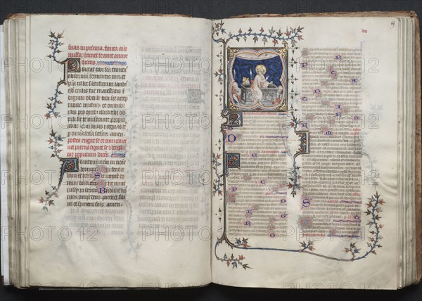 The Gotha Missal:  Fol. 69r, The Resurrection, c. 1375. And workshop Master of the Boqueteaux (French). Ink, tempera, and gold on vellum; blind-tooled leather binding; codex: 27.1 x 19.5 cm (10 11/16 x 7 11/16 in.)