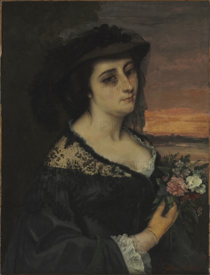 Mme L... (Laure Borreau), 1863. Gustave Courbet (French, 1819-1877). Oil on fabric; framed: 112.4 x 93 x 12.1 cm (44 1/4 x 36 5/8 x 4 3/4 in.); unframed: 81 x 61.2 cm (31 7/8 x 24 1/8 in.).