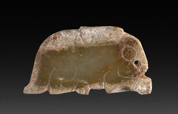 Hare, 11th-9th Century BC. China, Shang dynasty (c.1600-c.1046 BC) - Western Zhou dynasty (c.1046-771 BC). Jade; overall: 2.4 x 4.5 cm (15/16 x 1 3/4 in.).