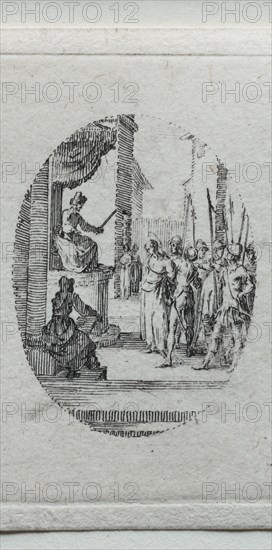 The Mysteries of the Passion:  Christ before Pilate. Jacques Callot (French, 1592-1635). Etching
