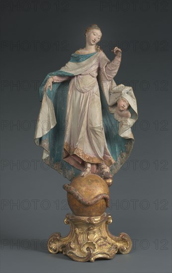The Immaculate Conception, c. 1770. Ignaz Günther (German, 1725-1775). Painted and gilded wood; overall: 78.6 x 34.5 x 19.2 cm (30 15/16 x 13 9/16 x 7 9/16 in.).