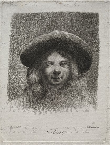 Portrait of Gerard Terborch. Adam von Bartsch (Austrian, 1757-1821). Etching