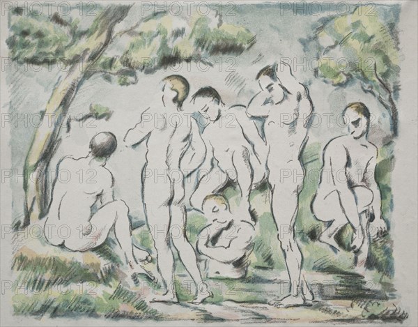 The Bathers, 1897. Paul Cézanne (French, 1839-1906). Color lithograph