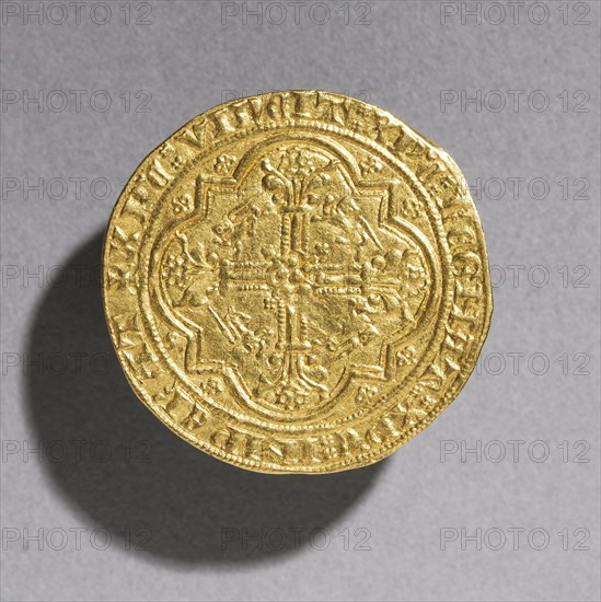 Leopard d'Or of Edward III of England (reverse), 1327-1377. England, Anglo-Gallic, Gothic period, 14th century. Gold; diameter: 3.4 cm (1 5/16 in.)