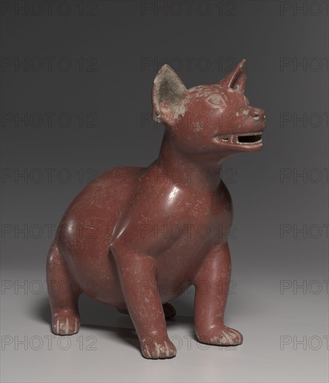 Male Dog, 200 BC-AD 300. West Mexico, Colima, Comala style (200 BC-AD 300). Earthenware with burnished red slip; overall: 39.5 x 20.8 x 47.8 cm (15 9/16 x 8 3/16 x 18 13/16 in.).