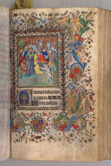 Hours of Charles the Noble, King of Navarre (1361-1425): fol. 144r, Betrayal of Christ, c. 1405. Master of the Brussels Initials and Associates (French). Ink, tempera, and gold on vellum; codex: 20.3 x 15.7 x 7 cm (8 x 6 3/16 x 2 3/4 in.).