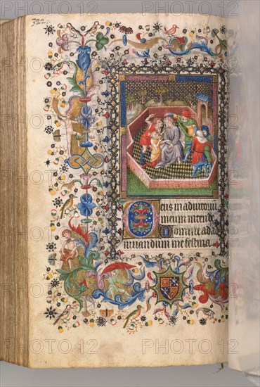 Hours of Charles the Noble, King of Navarre (1361-1425): fol. 161v, Mocking of Christ, c. 1405. Master of the Brussels Initials and Associates (French). Ink, tempera, and gold on vellum; codex: 20.3 x 15.7 x 7 cm (8 x 6 3/16 x 2 3/4 in.).