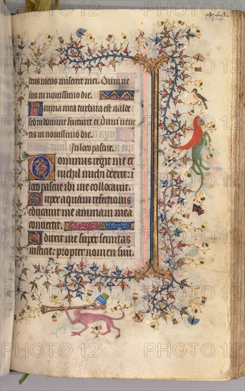Hours of Charles the Noble, King of Navarre (1361-1425): fol. 219r, Text, c. 1405. Master of the Brussels Initials and Associates (French). Ink, tempera, and gold on vellum; codex: 20.3 x 15.7 x 7 cm (8 x 6 3/16 x 2 3/4 in.).