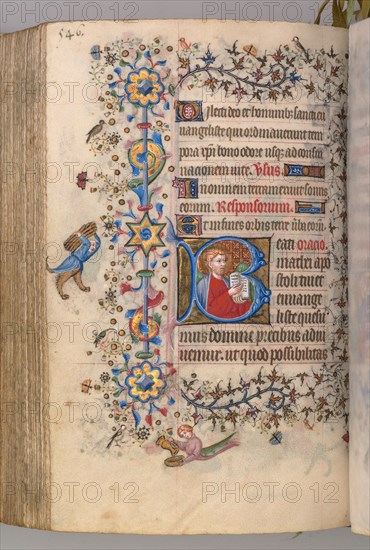 Hours of Charles the Noble, King of Navarre (1361-1425): fol. 267v, Text, c. 1405. Master of the Brussels Initials and Associates (French). Ink, tempera, and gold on vellum; codex: 20.3 x 15.7 x 7 cm (8 x 6 3/16 x 2 3/4 in.)