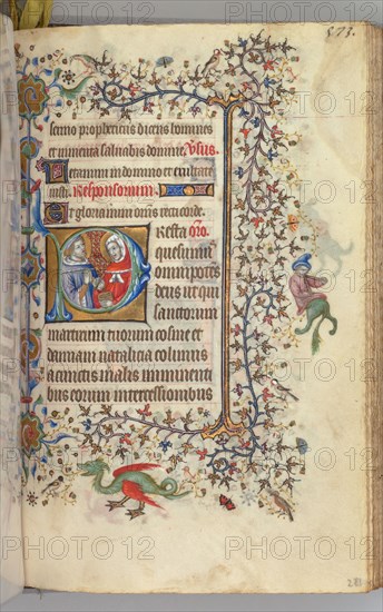 Hours of Charles the Noble, King of Navarre (1361-1425), fol. 281r, SS. Cosmas and Damien, c. 1405. Master of the Brussels Initials and Associates (French). Ink, tempera, and gold on vellum; codex: 20.3 x 15.7 x 7 cm (8 x 6 3/16 x 2 3/4 in.).