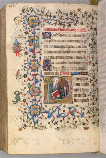 Hours of Charles the Noble, King of Navarre (1361-1425), fol. 292v, St. Leonard, c. 1405. Master of the Brussels Initials and Associates (French). Ink, tempera, and gold on vellum; codex: 20.3 x 15.7 x 7 cm (8 x 6 3/16 x 2 3/4 in.)
