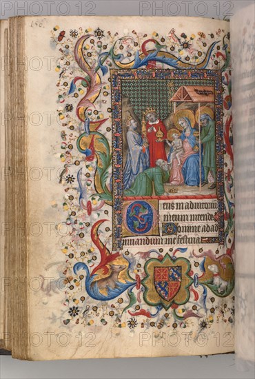 Hours of Charles the Noble, King of Navarre (1361-1425): fol. 78v, Adoration of the Magi (Sext), c. 1405. Master of the Brussels Initials and Associates (French). Ink, tempera, and gold on vellum; codex: 19.4 x 13.7 cm (7 5/8 x 5 3/8 in.)