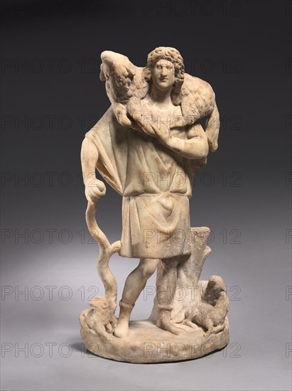 The Good Shepherd, 280-290. Late Roman, Asia Minor, early Christian, 3rd century. Marble; overall: 49.5 x 26 x 16.2 cm (19 1/2 x 10 1/4 x 6 3/8 in.).