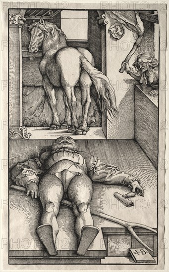 The Bewitched Groom, 1544-45. Hans Baldung (German, 1484/85-1545). Woodcut