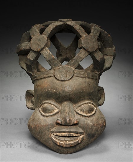 Helmet Mask, c. 1900. Equatorial Africa, Cameroon, Bamum, early 20th century. Wood; overall: 57.2 cm (22 1/2 in.)