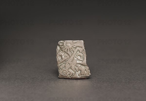 Punch-Marked Coin, 400-300 BC. India, Rajasthan, Maurya Period (322-185 BC). Silver; overall: 1.4 x 1.2 cm (9/16 x 1/2 in.).