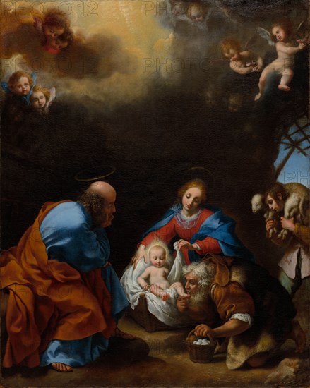 Adoration of the Shepherds, c. 1670. Carlo Dolci (Italian, 1616-1687). Oil on canvas; framed: 108 x 90.2 x 7.7 cm (42 1/2 x 35 1/2 x 3 1/16 in.); unframed: 88.6 x 70.5 cm (34 7/8 x 27 3/4 in.)