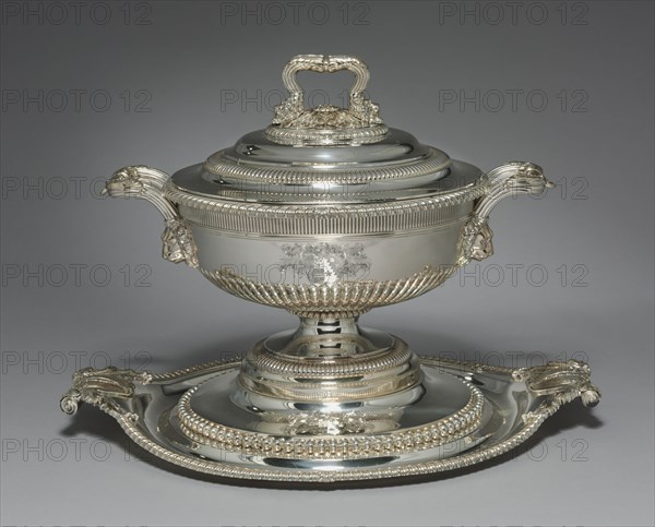 Covered Tureen and Stand , 1812. Paul Storr (British, 1771-1844). Silver; overall: 35.2 x 43.2 cm (13 7/8 x 17 in.).