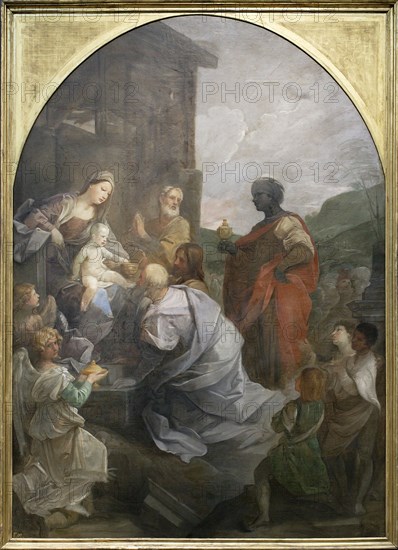 Adoration of the Magi, 1642. Guido Reni (Italian, 1575-1642). Oil on canvas; framed: 378 x 280.5 x 10.5 cm (148 13/16 x 110 7/16 x 4 1/8 in.); unframed: 367.3 x 268.6 cm (144 5/8 x 105 3/4 in.).