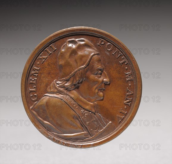 Portrait of Pope Clement XII Corsini (obverse), 1734. Ottone Hamerani (Italian, 1694-1761). Bronze; diameter: 3.9 cm (1 9/16 in.).